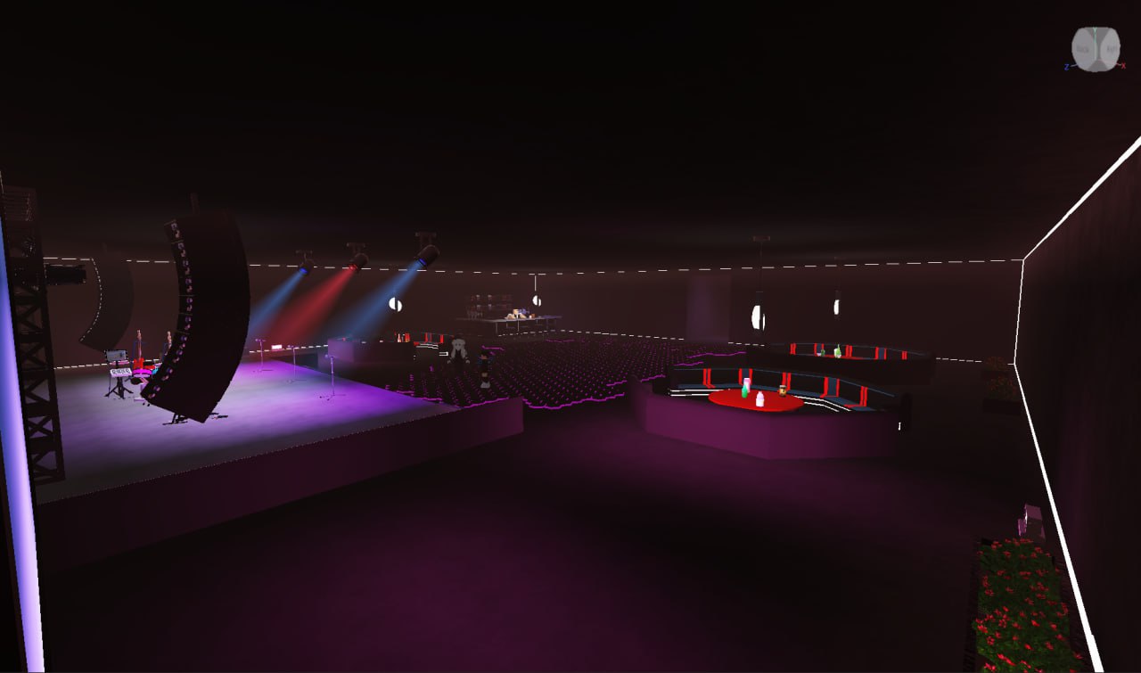 Brede blik over podium en publiek